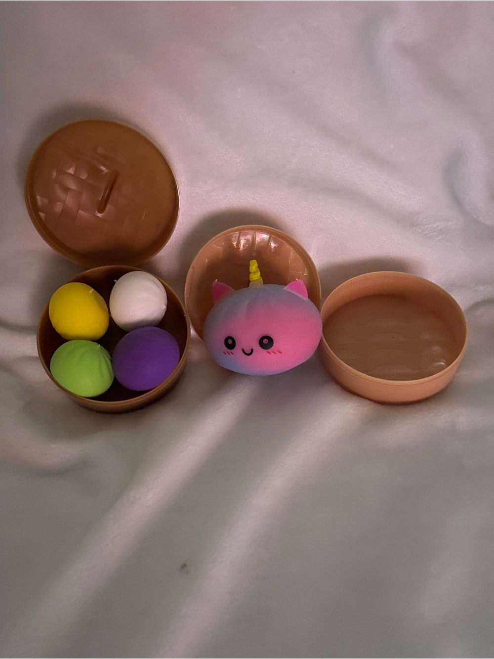 Pastel Unicorn Squishy Toy with Colorful Foam Balls